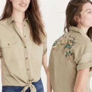 Madewell tie front top